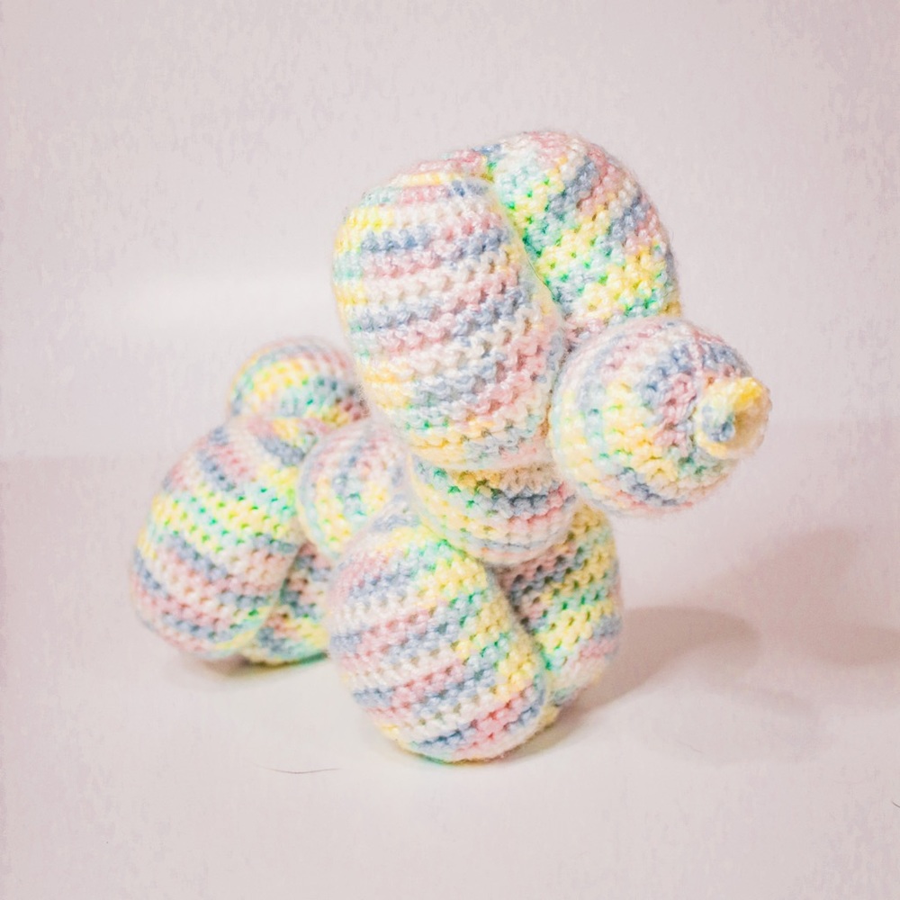 Amigurumi Crochet Balloon Dog Plushie Rainbow 🌈 - Picture 1 of 1